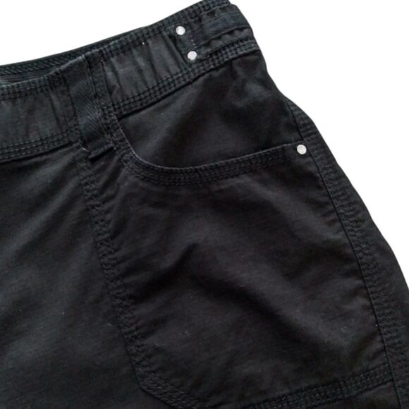 Chico's Black Cotton Blend Hi- rise Pants with Rhinestone Embellishments - Picture 8 of 11